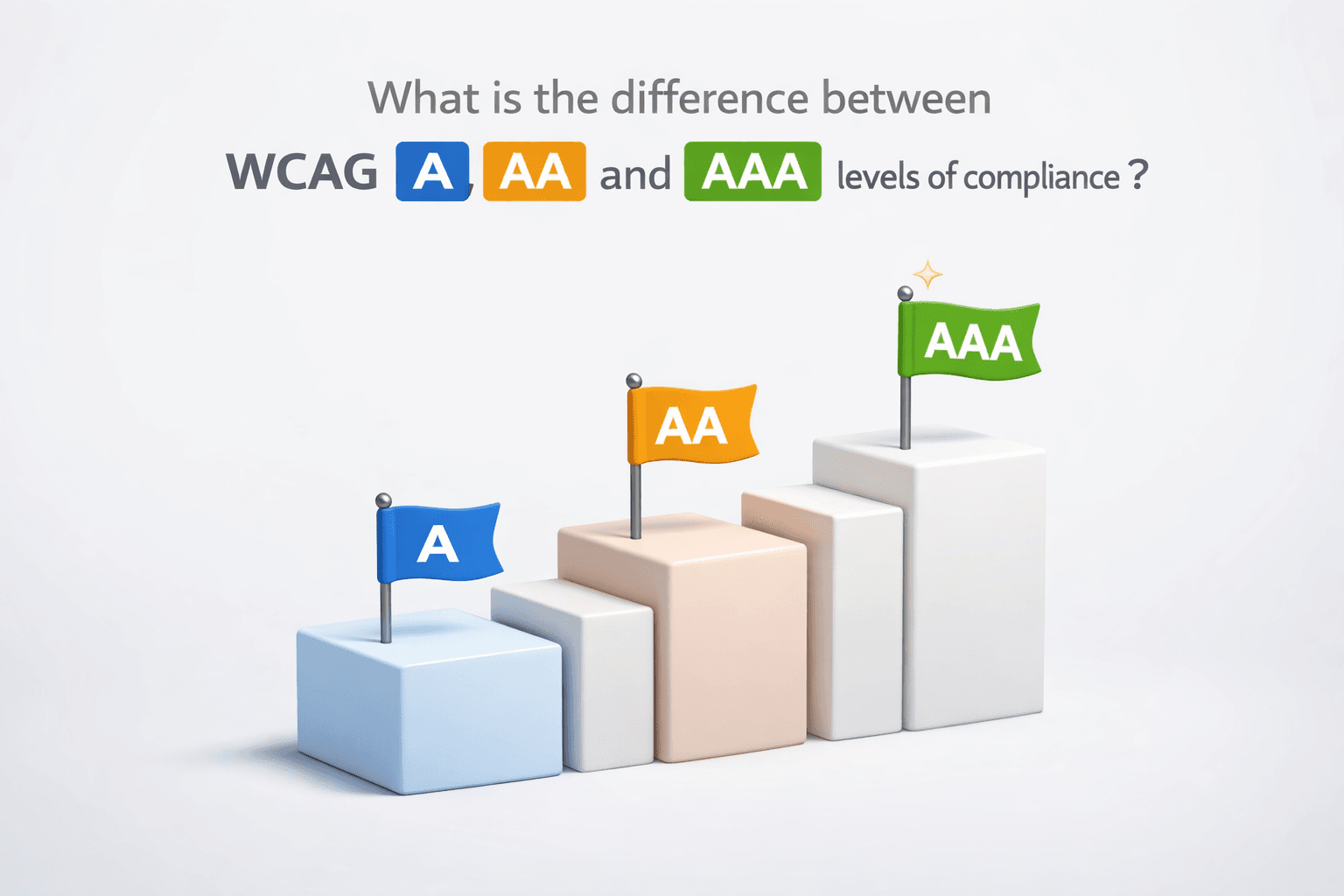 ¿Cuál es la diferencia entre los niveles A, AA y AAA de conformidad de las WCAG?